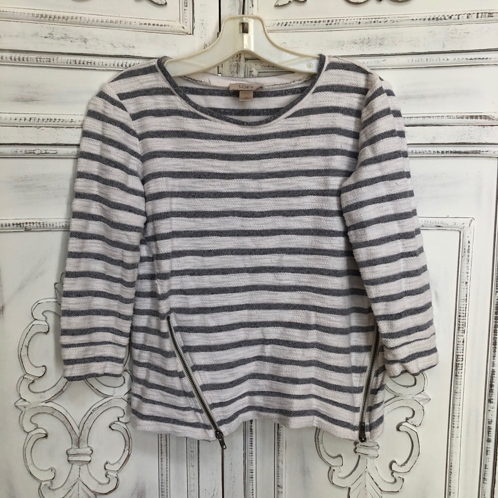 Striped loft sweater